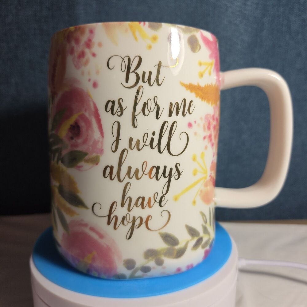 Mary Square Hope Mug Floral Ceramic Cup